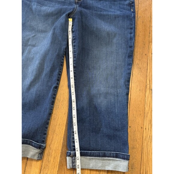 NYDJ Marilyn Crop Jeans Cuffed Medium Wash Women's size 12 - Picture 2 of 14